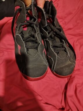 Jordan Kids Black and Red Sneakers